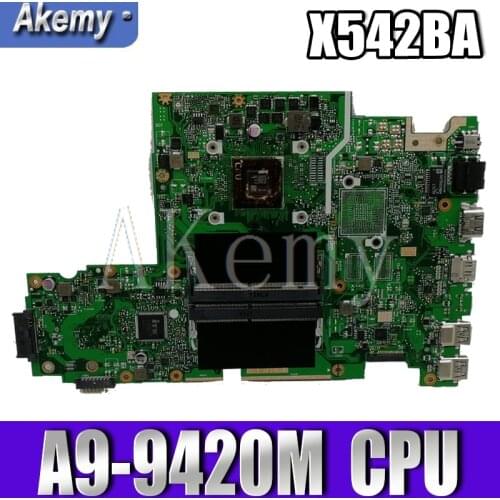 X542BA laptop motherboard For Asus X542B X542BP A580B K580B Mainboard 100% tes A9-9420M