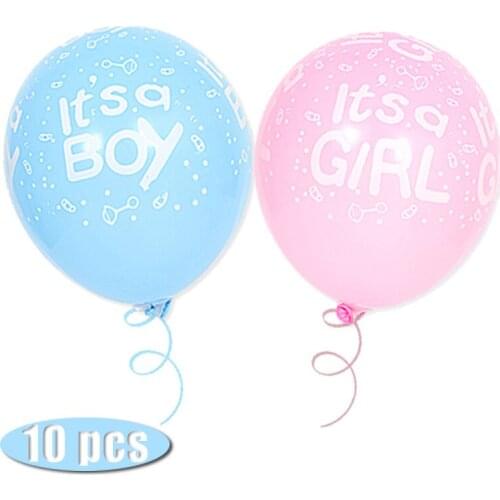 10PCS 12inch Baby Shower Decorations Its A Boy Girl Gender Reveal Balloon Large Baby Feeder Balloon Birthday Party Decora