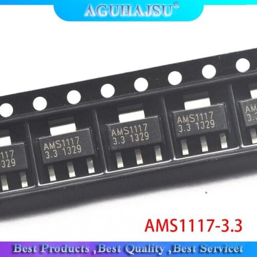100pcs AMS1117-3.3 AMS1117 3.3V 1A SOT-223 Voltage Regulato new original