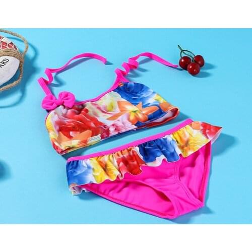 2021 fashion girls bikini bon skirt small fresh childrens swimsuit XYY-136