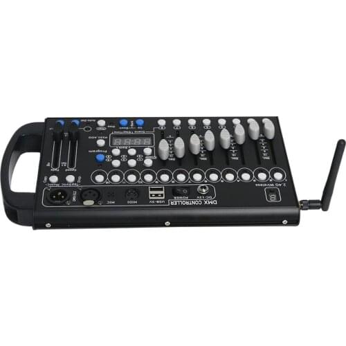 2021 New 192 Channel Mini DMX Controller Wireless DMX512 Dmx Light Console Dmx Effect For DJ Equipment Stage Commercial Lighting
