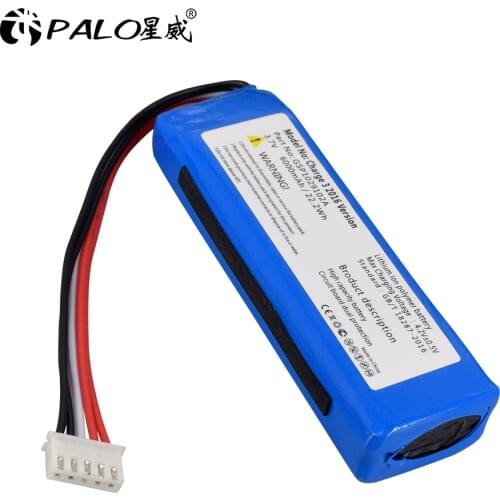 2021 New 3.7V 6000mAh/22.2Wh Battery For GSP1029102A battery for JBL charge 3 2016 Version battery