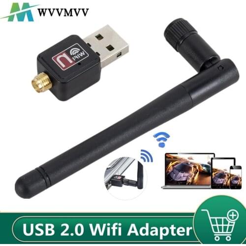 Wireless WiFi Network Card 150M USB 2.0 802.11 b/g/n LAN Antenna Adapter with Antenna for Laptop PC Mini Wi-fi Dongle