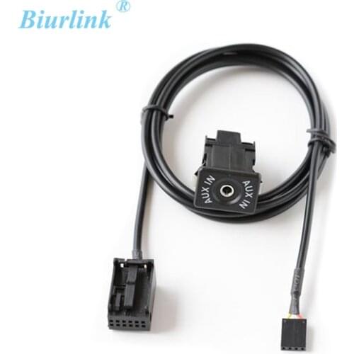 Biurlink Car AUX-IN Switch 3.5MM AUX Adapter Cable CD Changer Audio Cable For BMW Z4 E85 E83 X3 X5