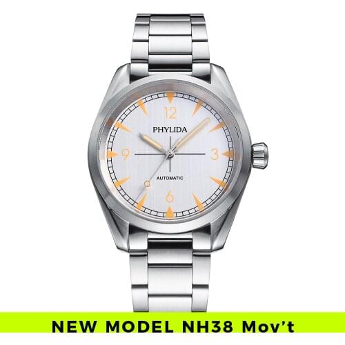 100M Waterproof NH35 Mens Automatic Watch Fashion Luxury Mechanical Wristwatch Silver Rail Master Homage