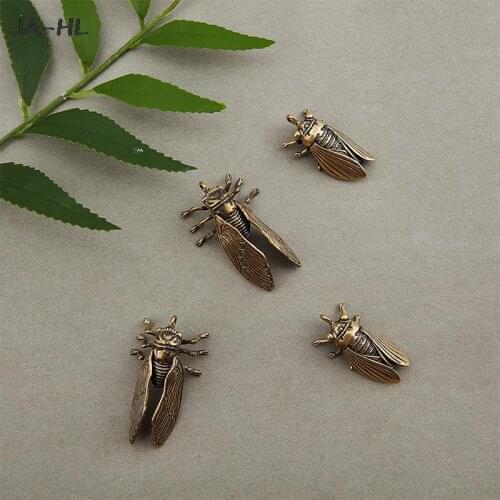 Brass Cicada Home Decoration Figurines Ornament Accessories Table Tea Pet Craft Office Desk Decorations Craft High Quality