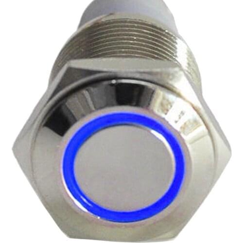 EE support 16mm 12V 3A Blue/Red/Green LED Light Button Toggle Switch Metal Auto Car Styling