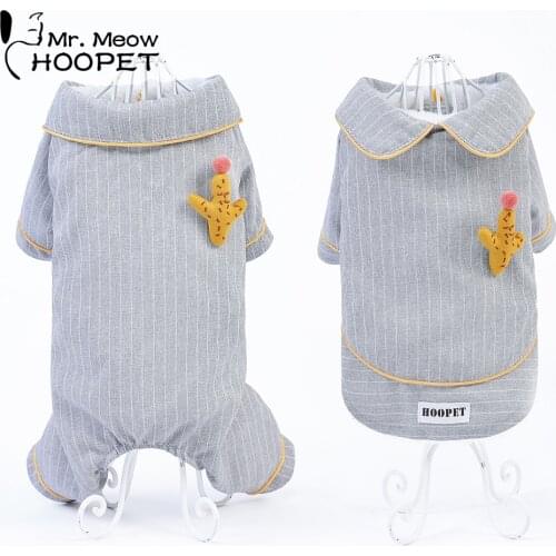 Hoopet Pet Dog Clothes Warm Home Wearing Cat Fashion Coat Chihuahua Dog Clothes Two And Four Feet