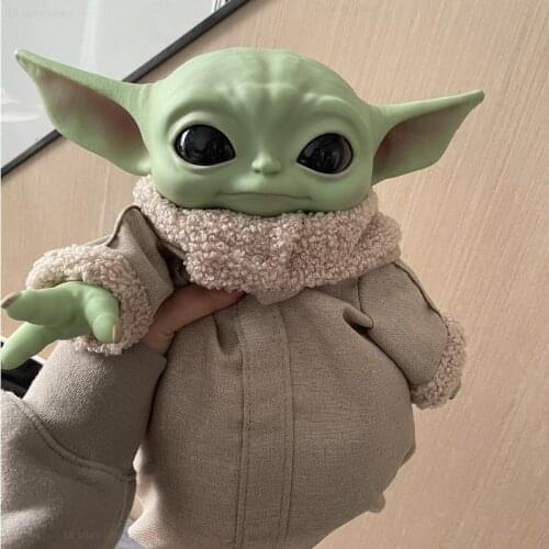 28cm DIY star wars baby yoda child pvc anime stuffed action figure toys yoda master mandalorian dolls present for children toys