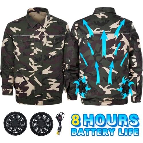 Summer Cooling Fan Jacket Workwear Outdoors Heatstroke Protection USB Power Supply Air Conditioning Work Clothing Hiking Jacket