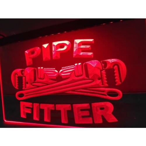 LK097- Pipe Fitter Tools Display LED Neon Light Sign home decor crafts
