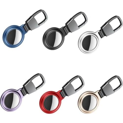 Metal Magnetic Case For Apple Airtags Cases Anti-lost Cover Protective Sleeve for Air Tags Locator Tracker with Keychain