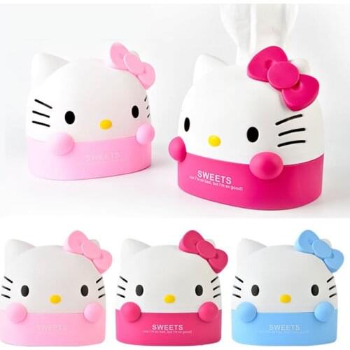 Cute Cartoon Tissue Box Paper Extraction Box Chart Drum Tissue Storage Box Plastic Table Desk Study Room Paper Towel Holder