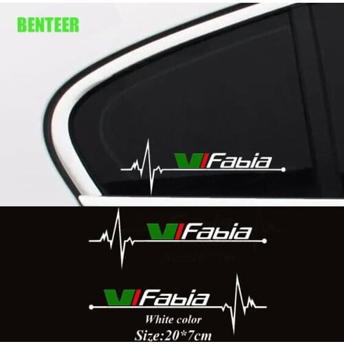 2pcs fabia windows sticker for skoda fabia