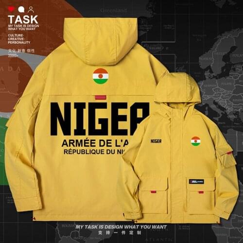 Niger Nigerien NE NER men jacket hooded air force logo army fan Military top coat streetwear chaquetas hombre clothes autumn