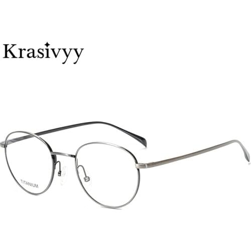 Krasivyy B Titanium Glasses Frame Men Prescription Eyeglasses Women New Korean Myopia Optical Frames Full Frame Eyewear