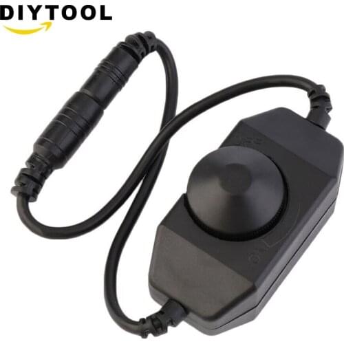 LED Dimmer Switch Brightness Adjust Controller LED Strip Light DC 12V Black