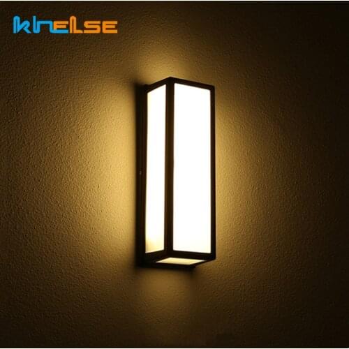 Outdoor 18W/30W Aluminum Paint Frame Wall Light E27 LED IP65 Waterproof Radar Motion Sensor Porch Garden Wall Decor Sconce Lamp