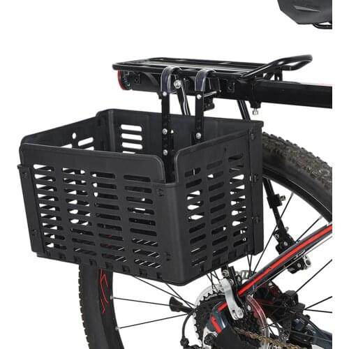 Large Capacity Bicycle Handle Mesh Basket Bicycle Front Folding Basketry Portable Food Storage Basket Riding Accessories