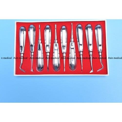 High Quality 10 pcs/ kit dental lab dentistry dentist dental equipment for teeth whitening clareador curved root elevator