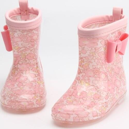 Explosion Models Childrens Rain Boots Non-slip Crystal Rain Boots Cartoon Rain Boots Kids Sandals Little Girls Shoes PVC Boys