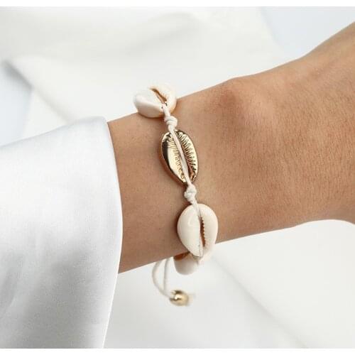 Shell Bracelets For Women Fashion Ajustable Shell Bracelets Bohemian Cowrie Bracelet