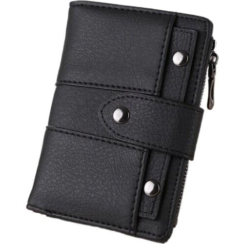 Women Wallet Simple Retro Rivets Short Wallet Coin Purse Card Holders Handbag for Girls Purse Small Wallet Ladies Bolsa Feminina