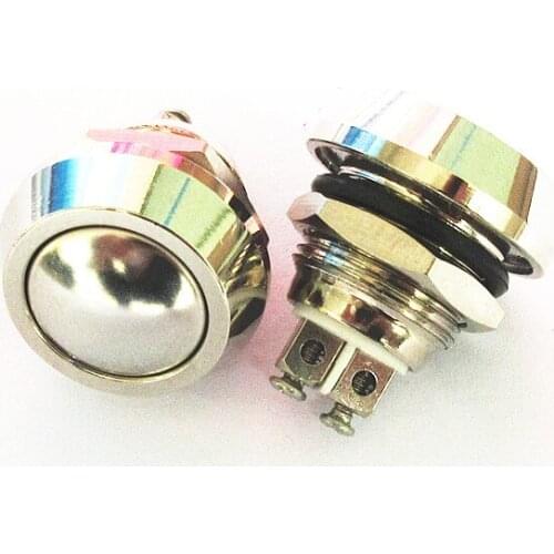 12MM Metal Button Waterproof Spherical Inching Reset Switch Screw Foot Doorbell Entrance Guard Car Refitted Computer Switches