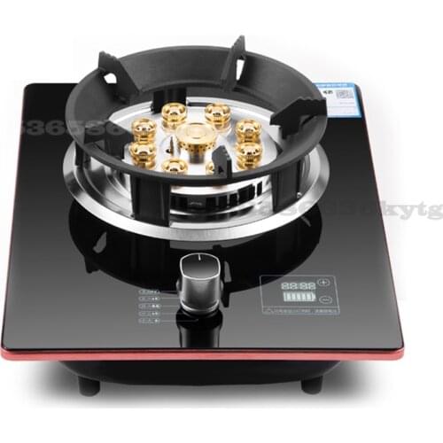 7.0KW Gas Single Stove Adjustable Temperature Built-in Strong Fire Tempered Glass/stainless Steel Desktop Gas Stove Gas Cooktop