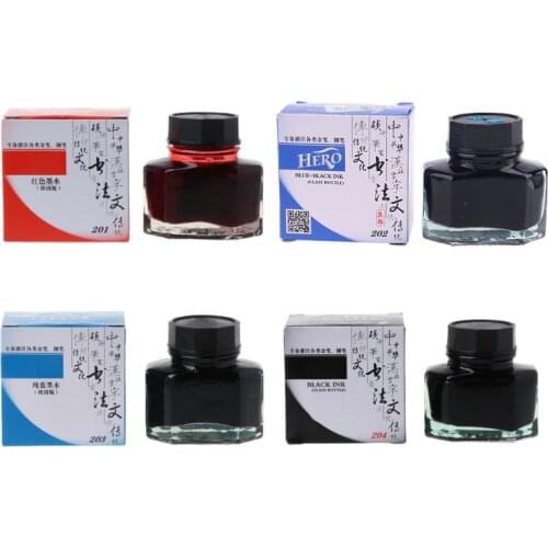 50ml Bottled Glass Smooth Writing Fountain Pen Ink Refill School Student Stationery Office Supplies