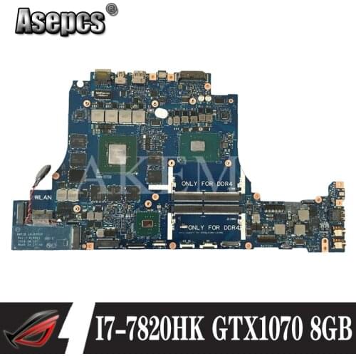 For DELL Alienware 15 R3 17 R4 Laptop Motherboard LA-D751P CN-0V1KRT 0V1KRT V1KRT Motherboard Mainboard I7-7820HK GTX1070 8GB