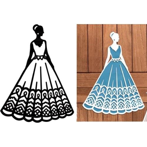 Elegant Princess Girl Metal Cutting Dies Scrapbooking Card Album Photo Making DIY Embossing Crafts Stencil New Die Cut 2021