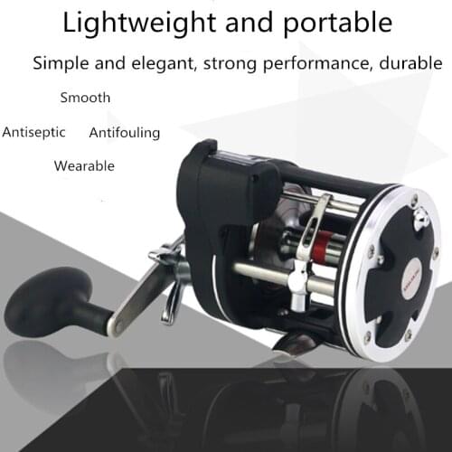 30D/50D drum fishing reel counter wheel left hand/right hand fishing reel high speed ratio stainless steel bearing for fishing