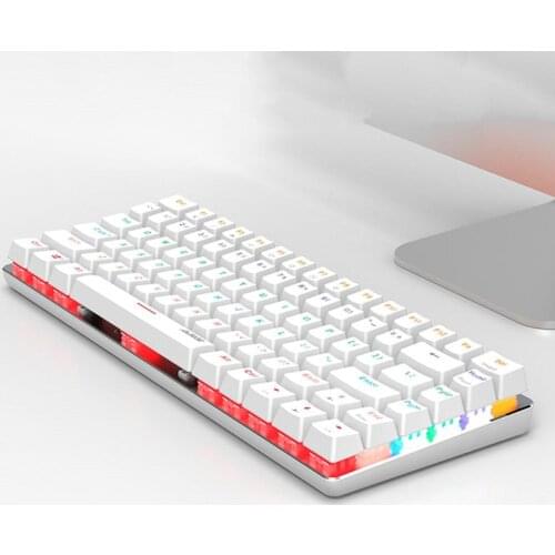 AJAZZ Durable 82 Keys Office Mechanical Keyboard with Backlight 2 Colors Optional Gaming Keyboard Comfortable for Gaming