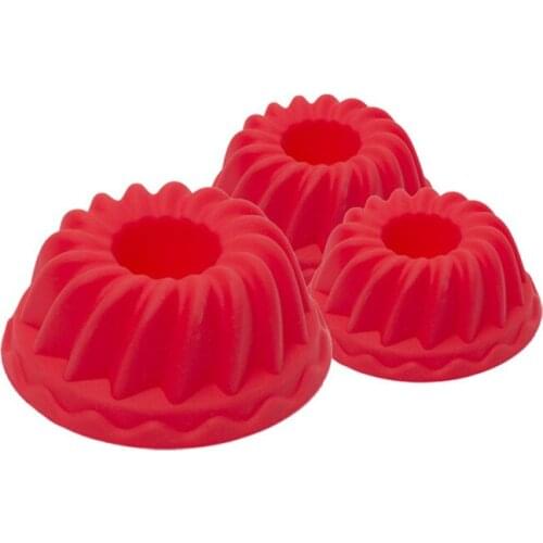 Red Silicone Cake Mold Fondant Pan 3D Muffin Cupcake Pumpkin Form Kitchen Baking Pastry Tools Cake Decorating Tools Cake Mold