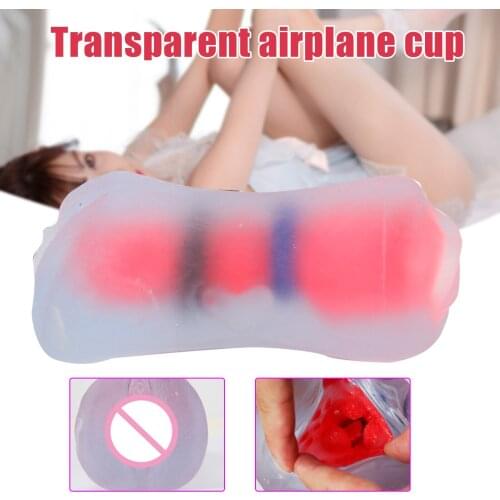 Newest Male Masturbator Artificial TPE Mouth Vagina Masturbation Massager Aircraft Cup Adult Toy