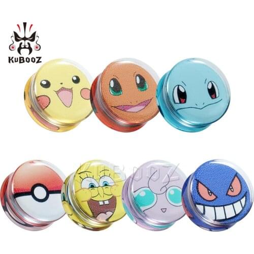 KUBOOZ Piercing 1 Pair Ear Gauges Flesh Tunnels and Plugs Acrylic Saddle Stretchers Size 0g 8mm to 1 inch 25mm