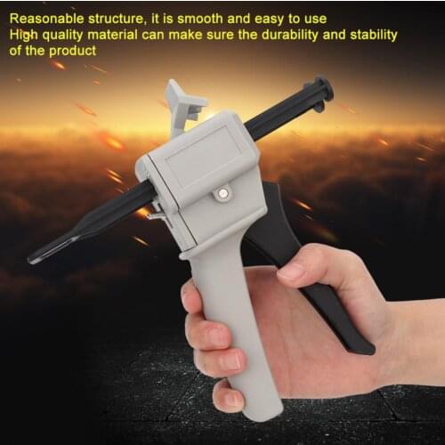 50ML AB Epoxy Glue Gun Mixed Universal 1:1 and 2:1 Adhesive Application Handle Tool Hot Glue Gun