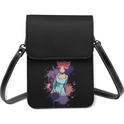 Cat Shoulder Bag Outdoor Woman Mobile Phone Bag Gift Stylish Leather Bags