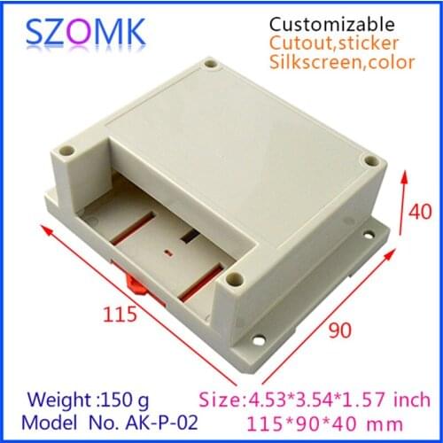 Szomk din rail enclosure plastic box (10 pcs) 115*90*40mm plastic enclosure box abs project box instrument enclosure control box