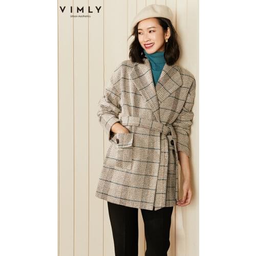 Vimly Women's Coats With A Belt