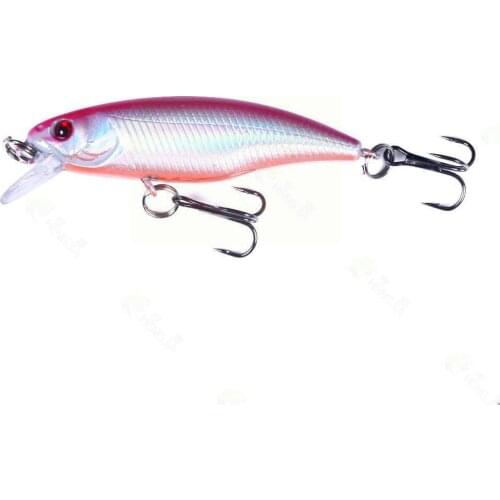10 Color 6cm Long Lip Deep Diving Floating Bionic Minnow Lure Wobbler Artificial Fishing Lure Bait Hard Fishing Bait Access W9B5