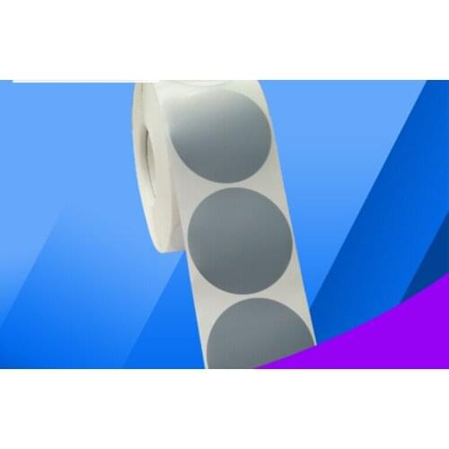 1000pcs 55mm round clean blank matte silver PET stickers in roll for self-printing