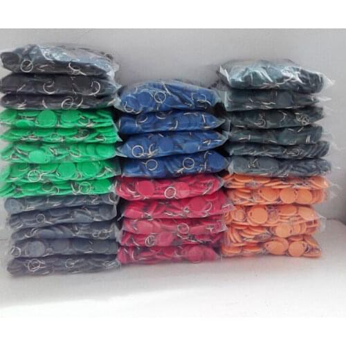1000Pcs EM4100 125khz ID Keyfob RFID Tag Tags llaveros llavero Porta Chave Card Sticker Key Fob Token Ring Proximity Chip