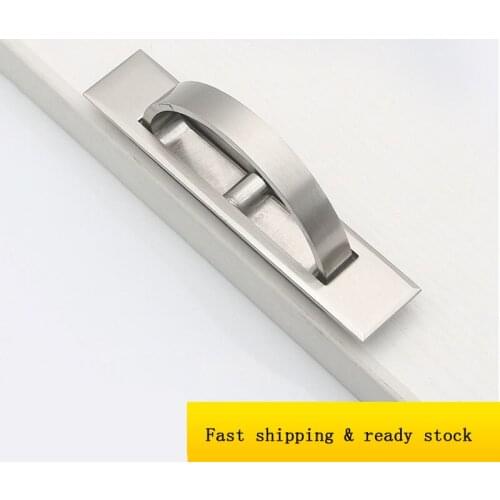 2pcs Furniture hardware tatami handle embedded handle stainless steel brush handle Drawer handle