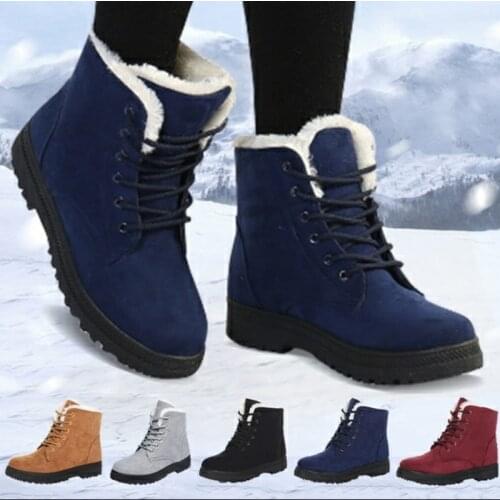 2021 Women Boots Winter Ankle Boots For Women Winter Shoes Female Snow Boots Botas Mujer Warm Plush Shoes Woman Plus Size