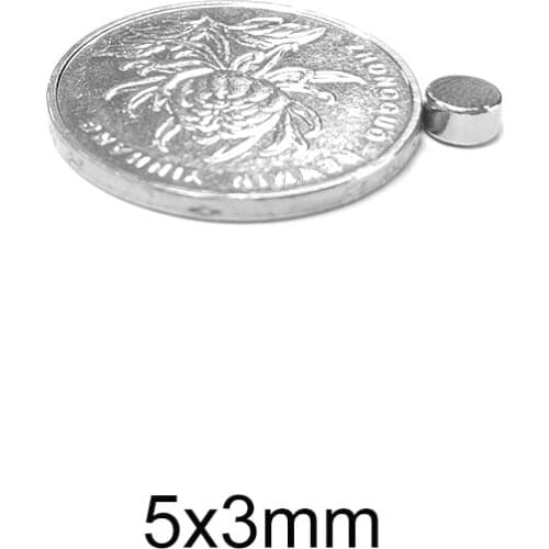 50~1000pcs 5x3 mm N35 Small Round Powerful Magnet 5mm x 3mm Sheet Neodymium Magnet 5x3mm Permanent NdFeB Magnets Strong 5*3 mm