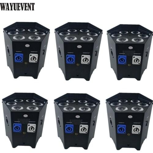 6 Pieces 6x15W Led Par Light DMX512 Battery Wireless Professional Stage Light remote control wedding wash lighting