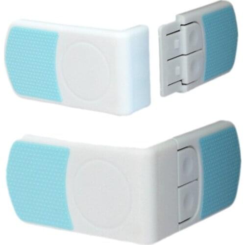 6Pc/lot Super Sticky External Appearance Drawer Refrigerator Lock Rectangular Double Snap Baby Child Safety Locks