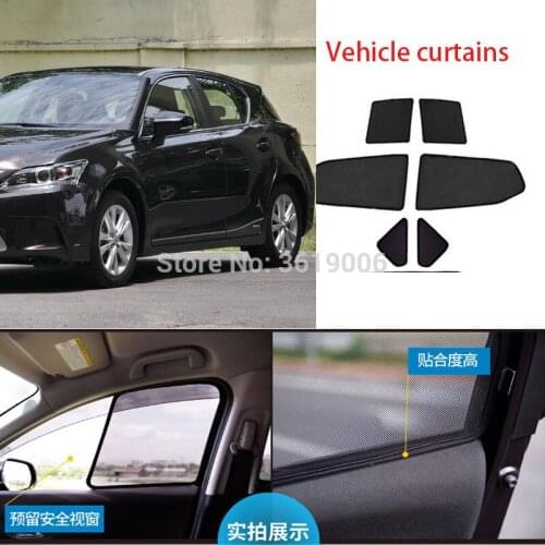 6pcs High-end custom For LEXUS CT200H 10-16 card type magnetic car curtain sun shade car window shade car styling